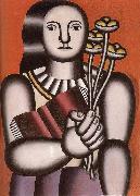 Fernard Leger The Woman hold flower oil painting reproduction